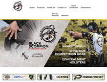 Tablet Screenshot of blackscorpiongear.com